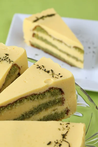 Matcha yeşil çay pasta — Stok fotoğraf