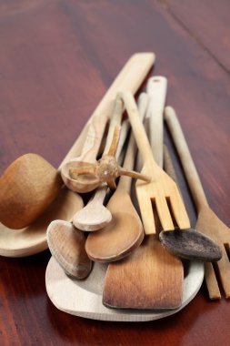 Wooden spoons clipart
