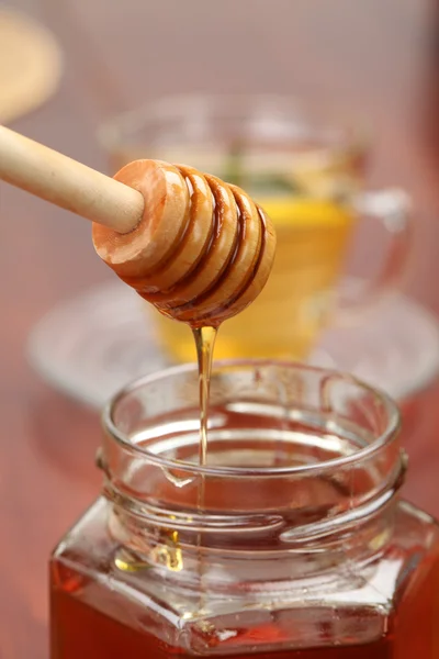 Miel y té — Foto de Stock