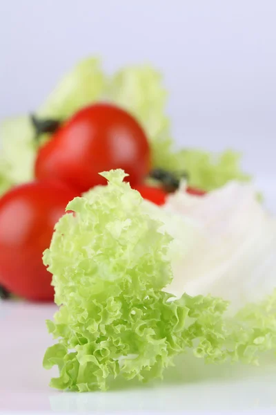 Lettuce and tomatoes — Stock Photo, Image