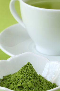 Matcha green tea powder clipart