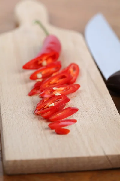 Skivad chili peppar — Stockfoto