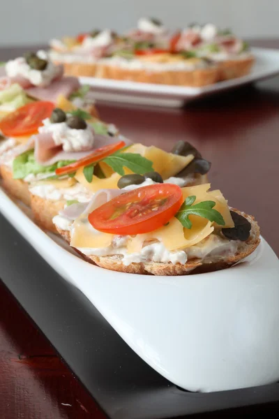 치즈와 햄 전채 — 스톡 사진