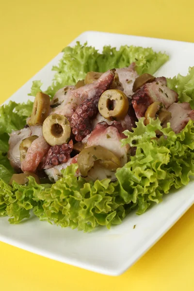 stock image Octopus salad with olives