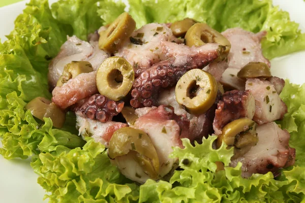 stock image Octopus salad with olives