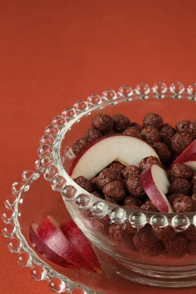 アップルとチョコレートの穀物 — ストック写真