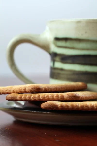 Çörek ve kahve — Stok fotoğraf