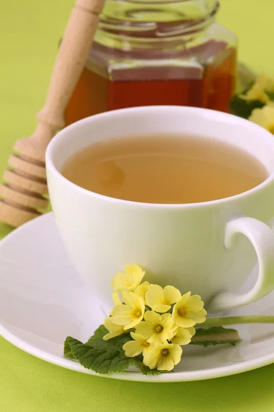 Bylinkový čaj s medem — Stock fotografie