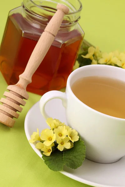 Herbal tea with honey — Stock Photo, Image