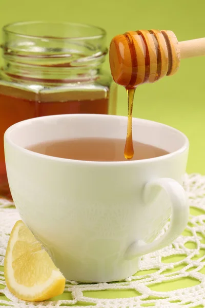 Honung te med citron — Stockfoto