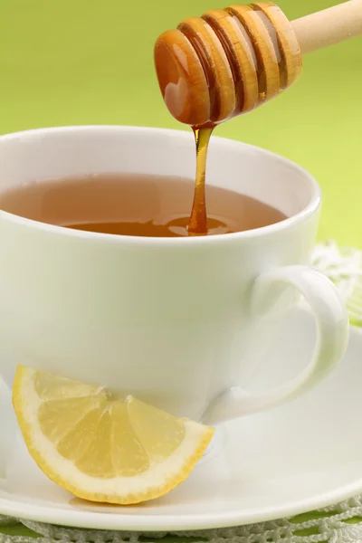 Honey tea with lemon — Stock Photo, Image