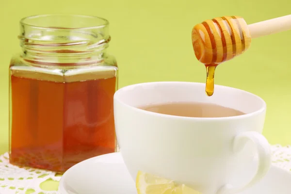 Té de miel con limón — Foto de Stock