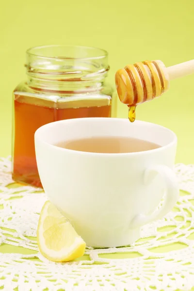 Té de miel con limón — Foto de Stock