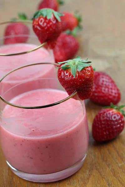 Shake au lait de fraise — Photo