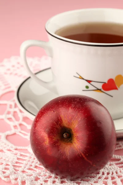 Te och äpple — Stockfoto