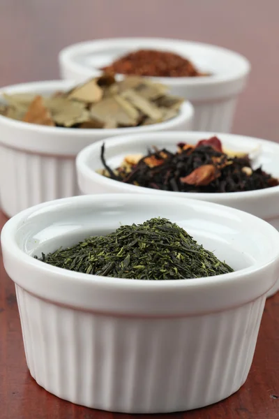 Colección de té - bancha o té verde sencha — Foto de Stock