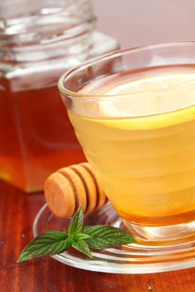 Tea with honey and lemon — Stock Photo, Image