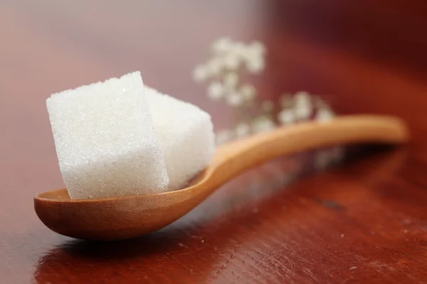 Sugar collection - white cubes — Stock Photo, Image