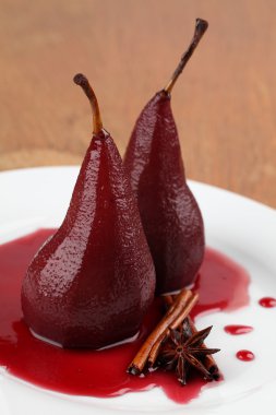 Poached pears clipart