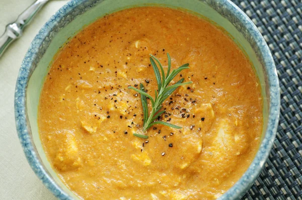 Polévka mrkev, zázvor — Stock fotografie