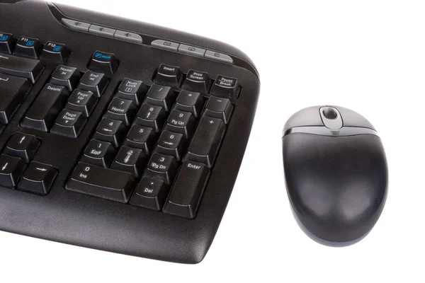 Počítačová klávesnice a myši izolovaných na bílém — Stock fotografie