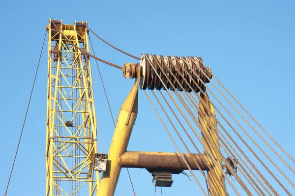 Detail of the arm of a big jib crane — Stock Photo, Image