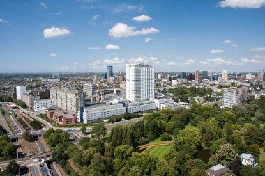 Aerial view of the Erasmus university hospital of Rotterdam, the clipart