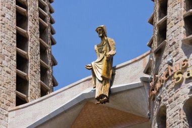 Detail of Gaudi's Sagrada Familia in Barcelona, Spain clipart