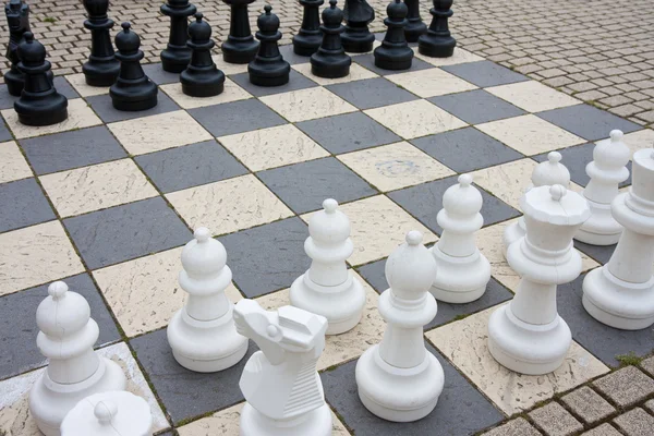 Streetchess at a square in the Netherlands — Stock Photo, Image