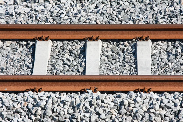 Gleise einer neuen Eisenbahn in den Niederlanden — Stockfoto