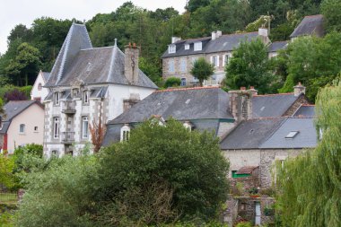 Cityscape of Pontrieux, medieval city in France