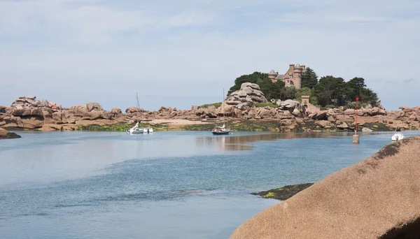 Prachtige kust ' graniet rose "van Bretagne in Frankrijk — Stockfoto