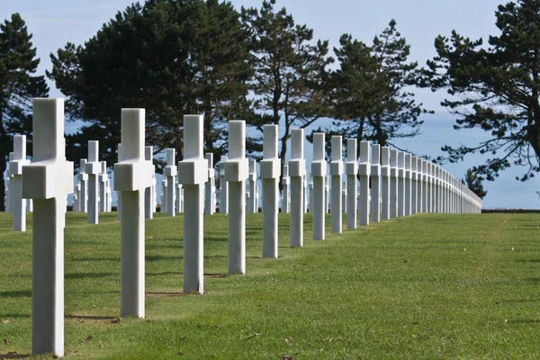 美国第二次世界大战公墓在诺曼底 — 图库照片