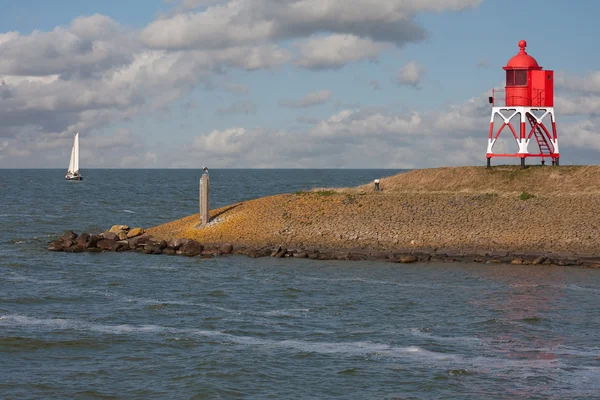 Żaglowiec, pozostawiając holenderski Port — Zdjęcie stockowe