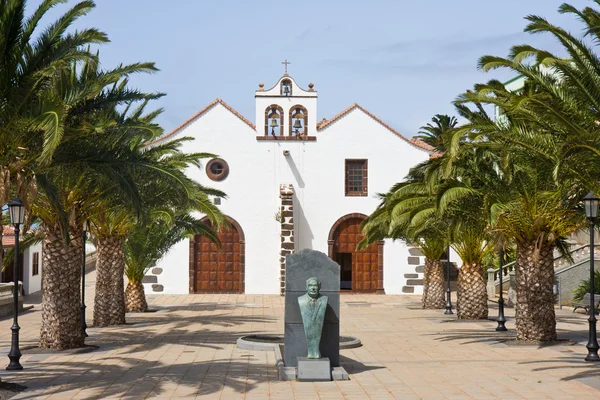 stock image Small church with plaza at La Palma, Spain