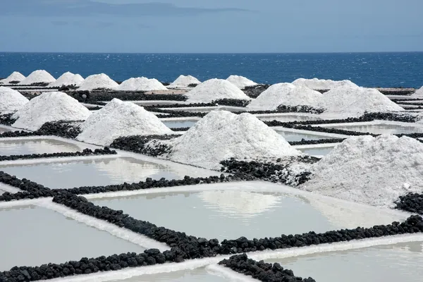 Salt utvinning på la palma, Kanarieöarna — Stockfoto