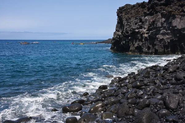 Praia com seixos em La Palma — Fotografia de Stock