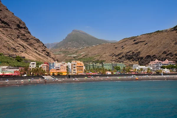 Promenade von puerto tazacorte, Dorf auf den Kanarischen Inseln — Stockfoto