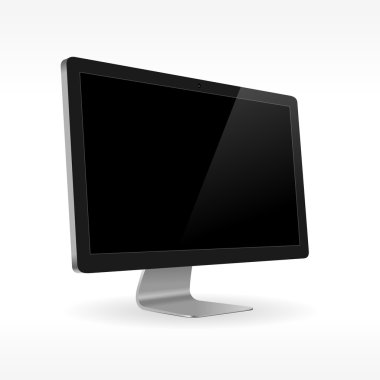 LCD monitor isolated for presentations
