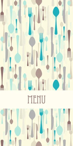 Restaurant menu with cutlery — Stock Vector