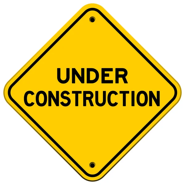 Under Construction Yellow Sign — Stock Vector