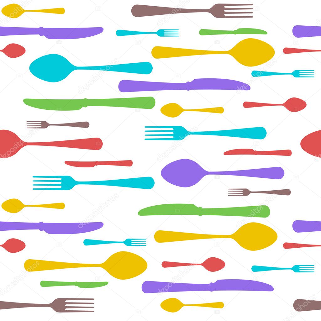 Cultery seamless vector pattern