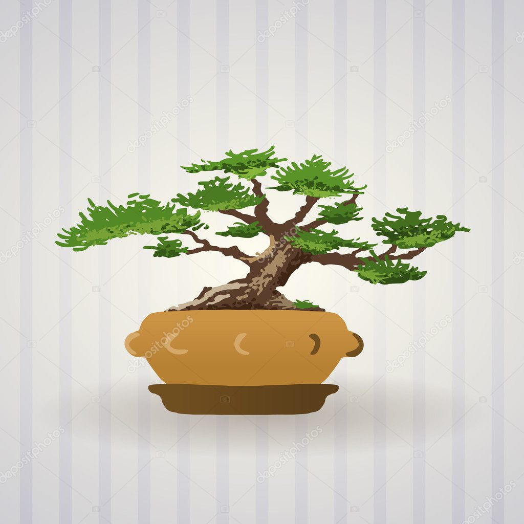 Bonsai Tree Vector Art Stock Vector Image By C Zager 7412708