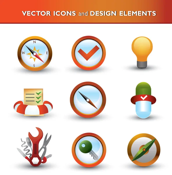 Iconos abstractos — Vector de stock