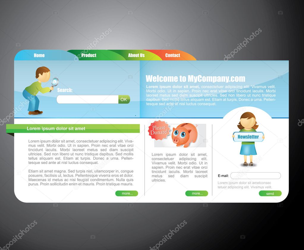 Abstract business web site design