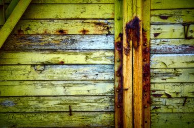 Old shabby wooden fence clipart