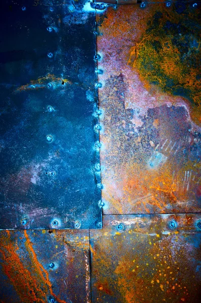 Eski metal üzerinde güzel pas — Stok fotoğraf