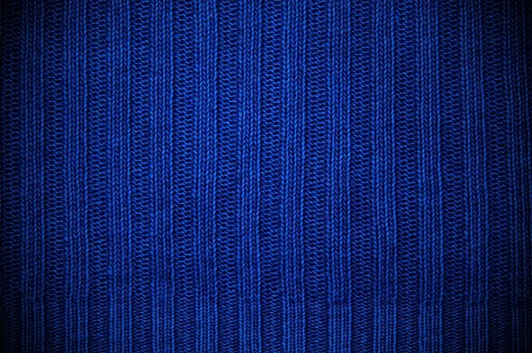 Textuur weefsel van de donker blauwe kleur. horizontale — Stockfoto