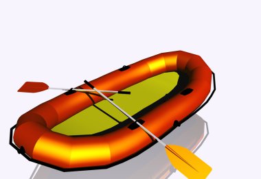 Inflatable boat clipart