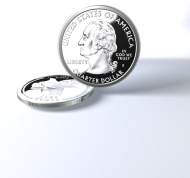 Quarter dollar clipart